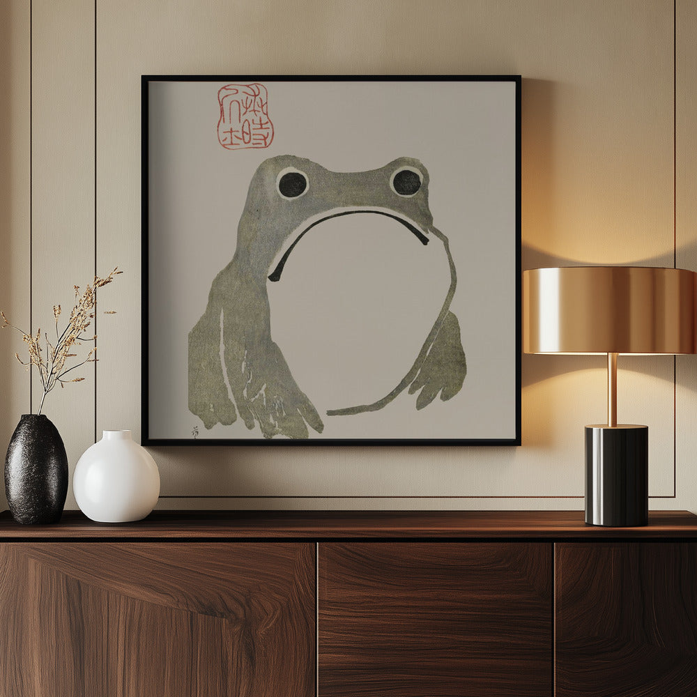 Grumpy Frog I Poster och Canvastavla