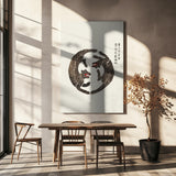 Woodblock Tigers From Yatsuo No Tsubaki Poster och Canvastavla