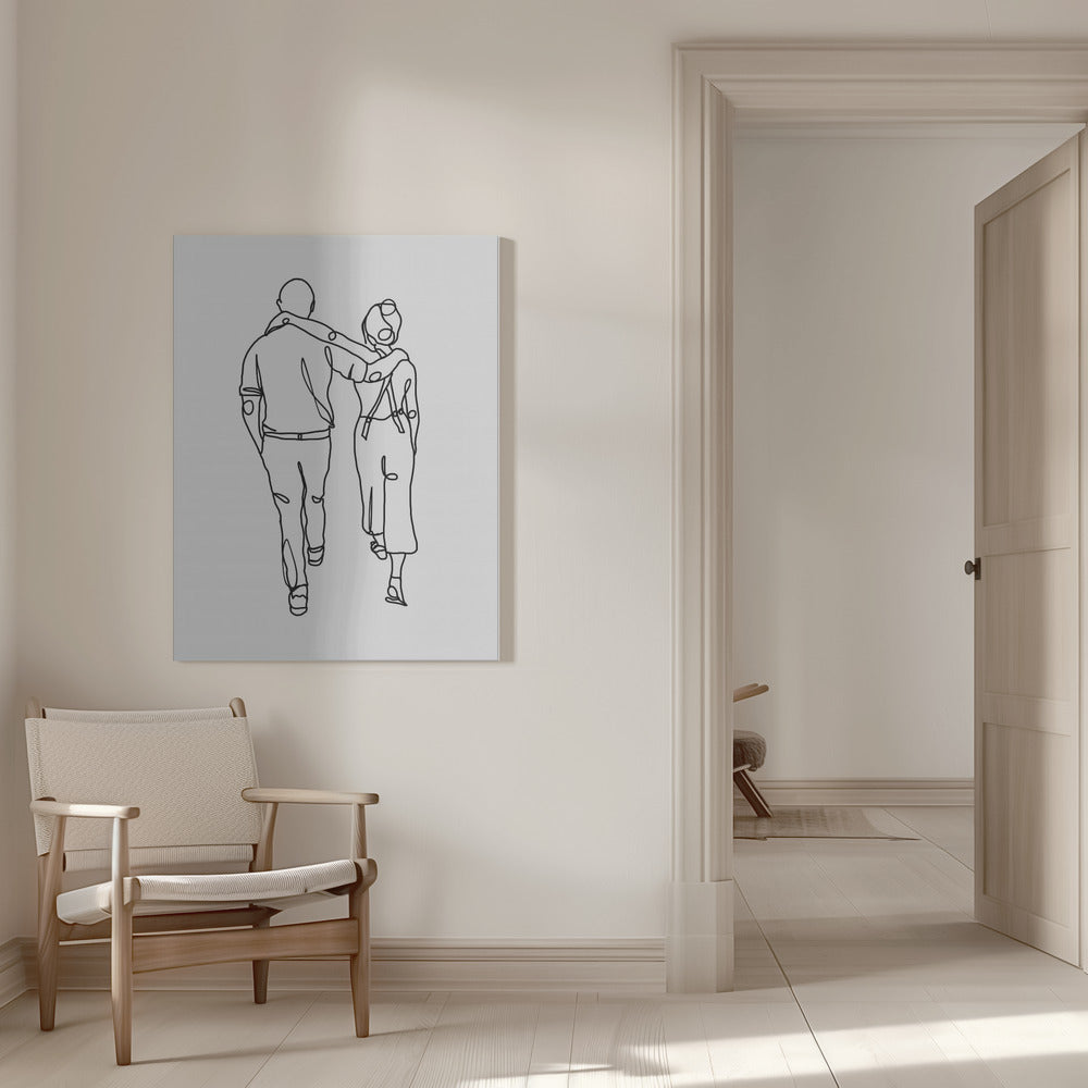Walking With Friends Poster och Canvastavla