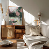 Pink On Green 3 Poster och Canvastavla