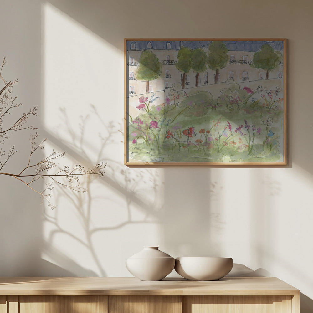 Parisian Garden 70x100 Poster och Canvastavla