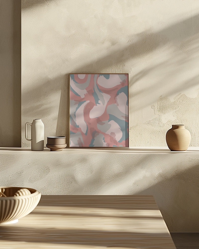 Pastel Strokes Pattern Poster och Canvastavla