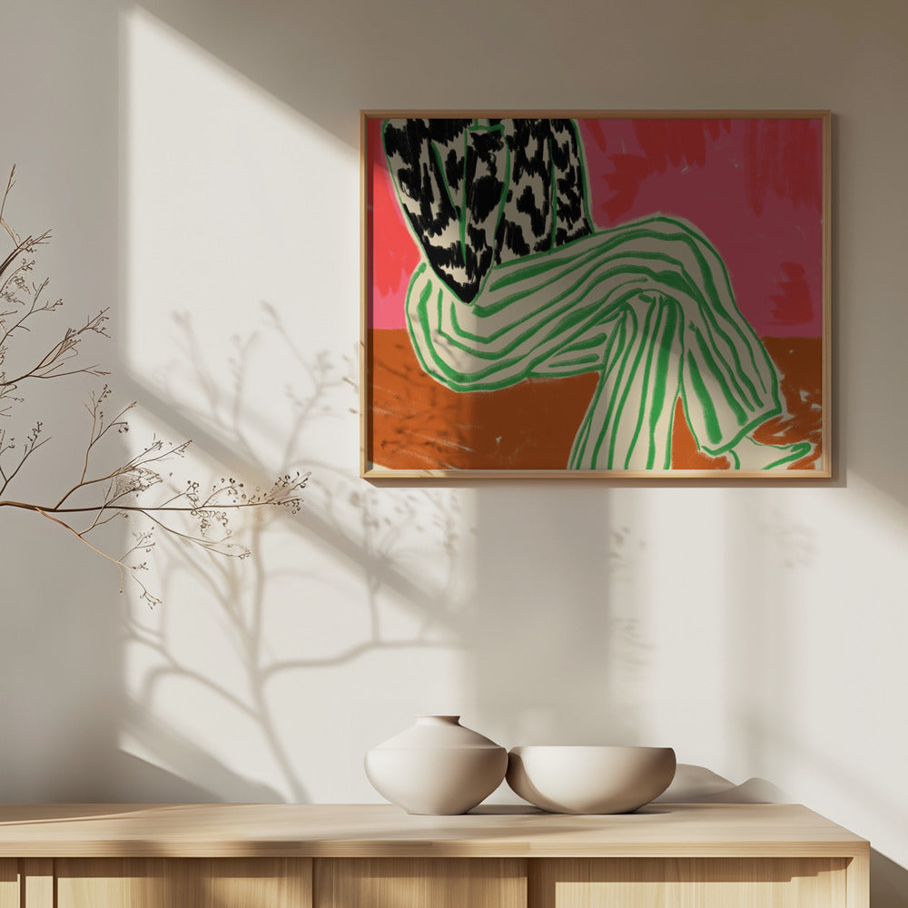 Calm Woman Portrait Poster och Canvastavla