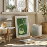 Woodblock Print Green Poster och Canvastavla