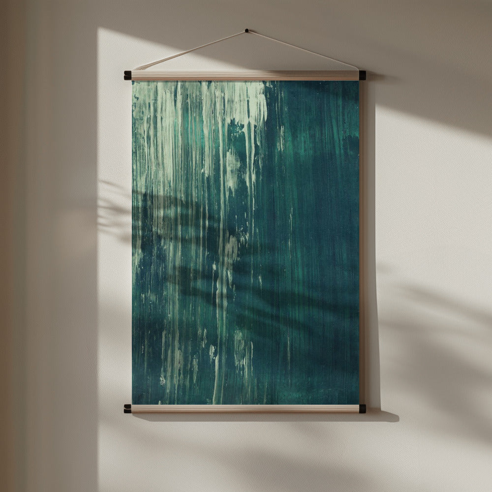 Dark teal scratched texture Transformative Teal Poster och Canvastavla