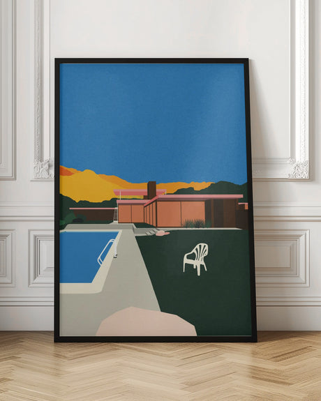 Kaufmann Desert House Poolside Poster och Canvastavla