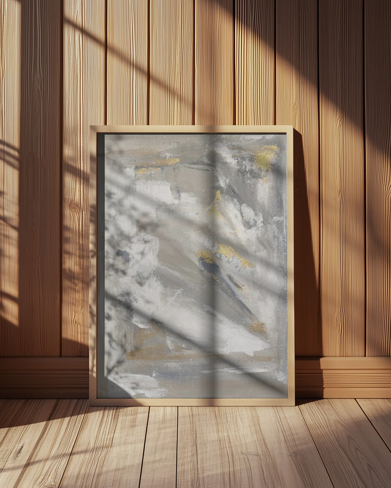 Gilded Momentum Abstract Poster och Canvastavla