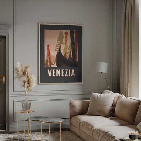 Venezia Poster Dark Poster och Canvastavla
