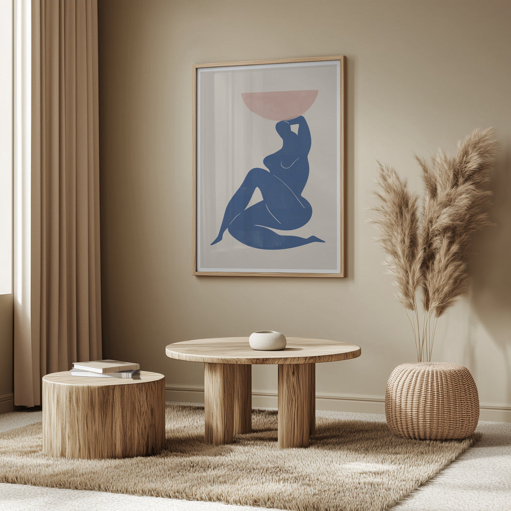 Vase and Woman Poster och Canvastavla