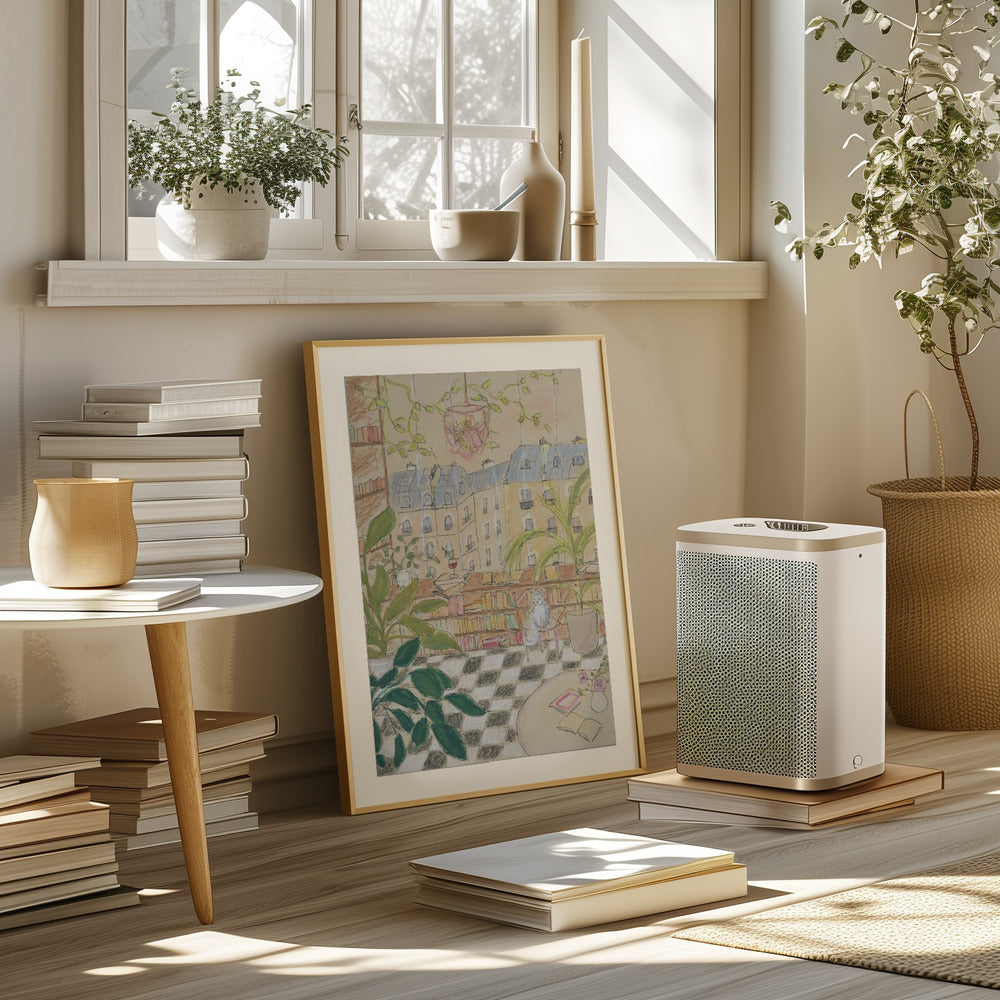 Antique Book Store 70x100 Poster och Canvastavla