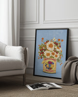 Flowers In a Vinatge Tea Can Poster och Canvastavla