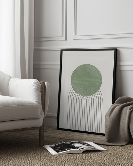 Green Moon No1. Poster och Canvastavla
