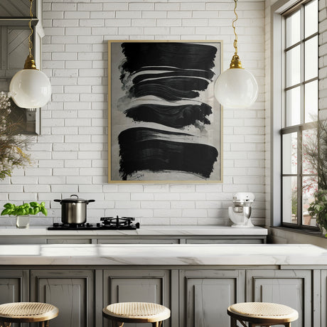 Black Strokes Poster och Canvastavla