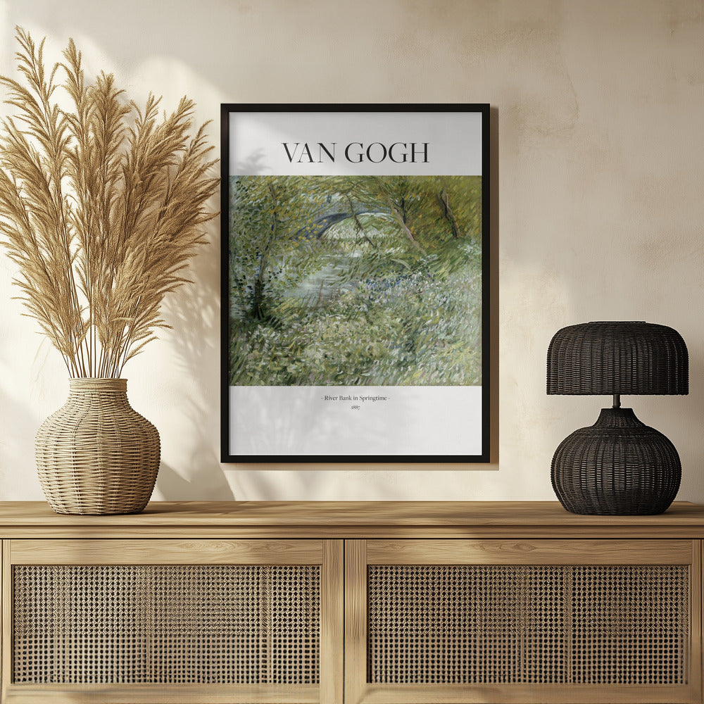 River Bank In Springtime (1887) Poster och Canvastavla