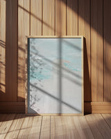 Modern Blue Horizon Abstract Painting Poster och Canvastavla