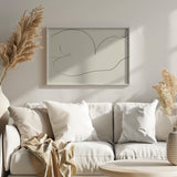Minimal line art reclining nude Poster och Canvastavla