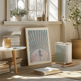 Yoga Boho Sun Rise Green 1 Poster och Canvastavla