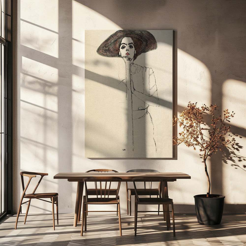 Portrait of a Woman 1910 Poster och Canvastavla