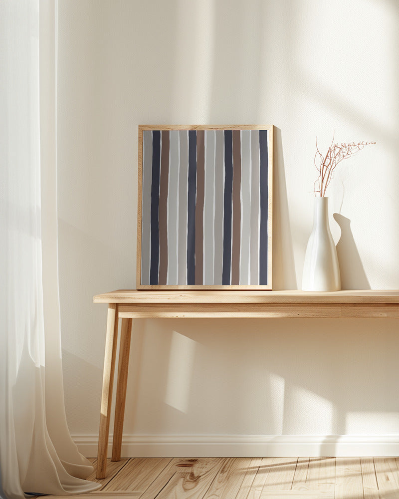 Gentle Color Stripes Poster och Canvastavla