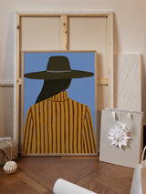 Modern Woman with Hat Poster och Canvastavla