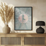 Yoga Boho Sun Green 1 Poster och Canvastavla