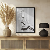Champagne Hands Black and White Poster och Canvastavla