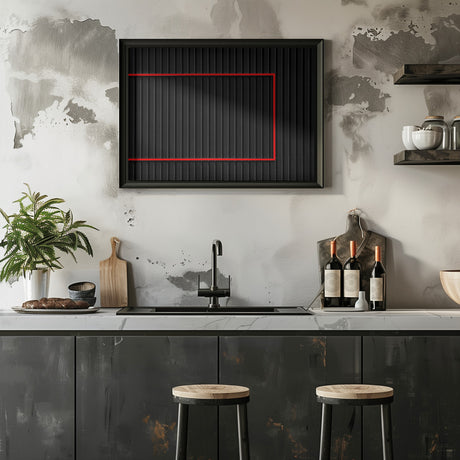 Red over Black Poster och Canvastavla