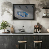 Blue and grey Poster och Canvastavla