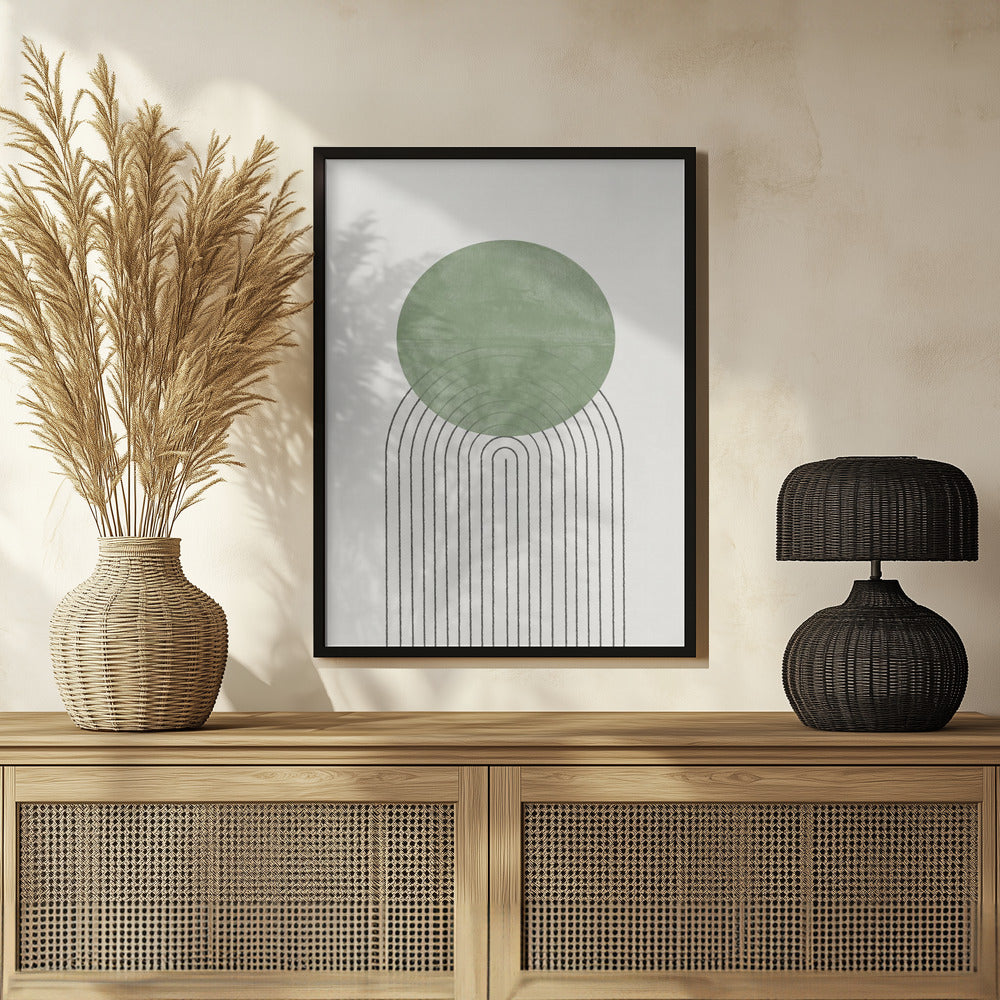 Green Moon No1. Poster och Canvastavla