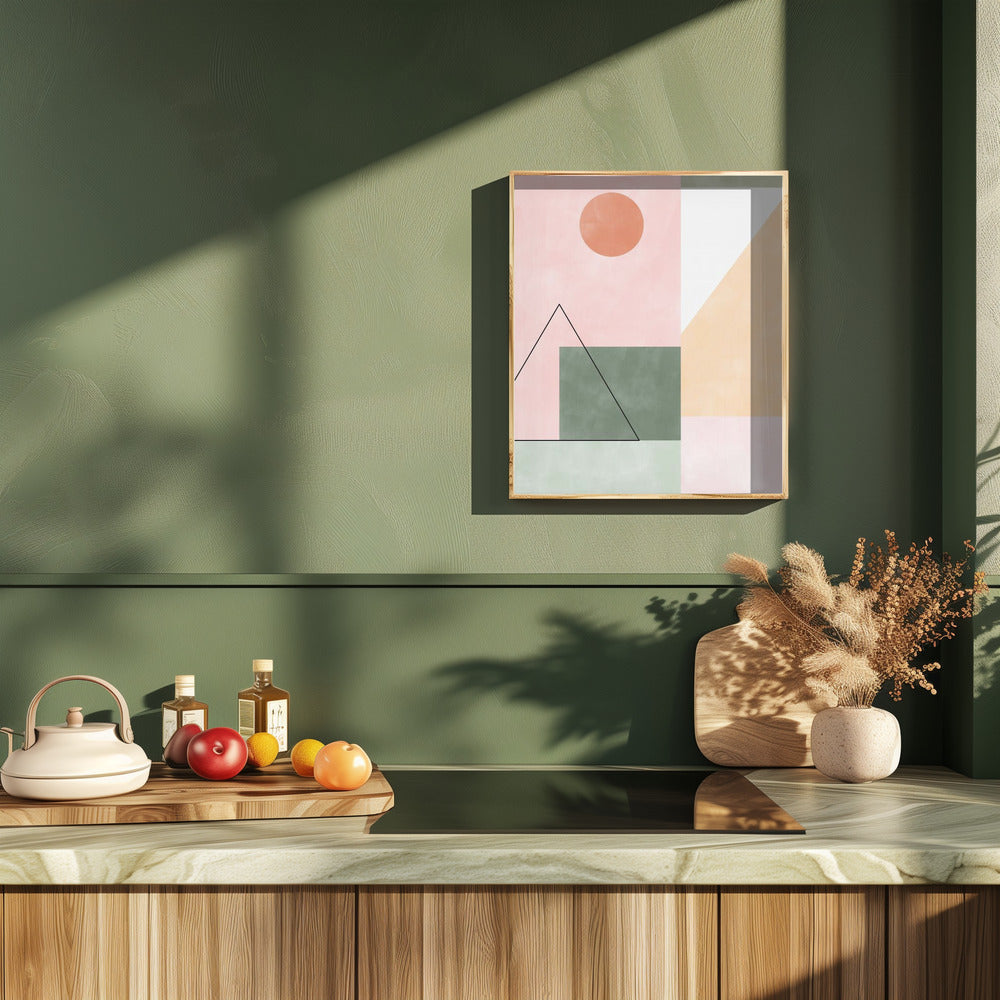 3x4 Aspectratio Pinkgreen21 Poster och Canvastavla