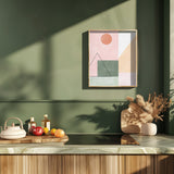 3x4 Aspectratio Pinkgreen21 Poster och Canvastavla