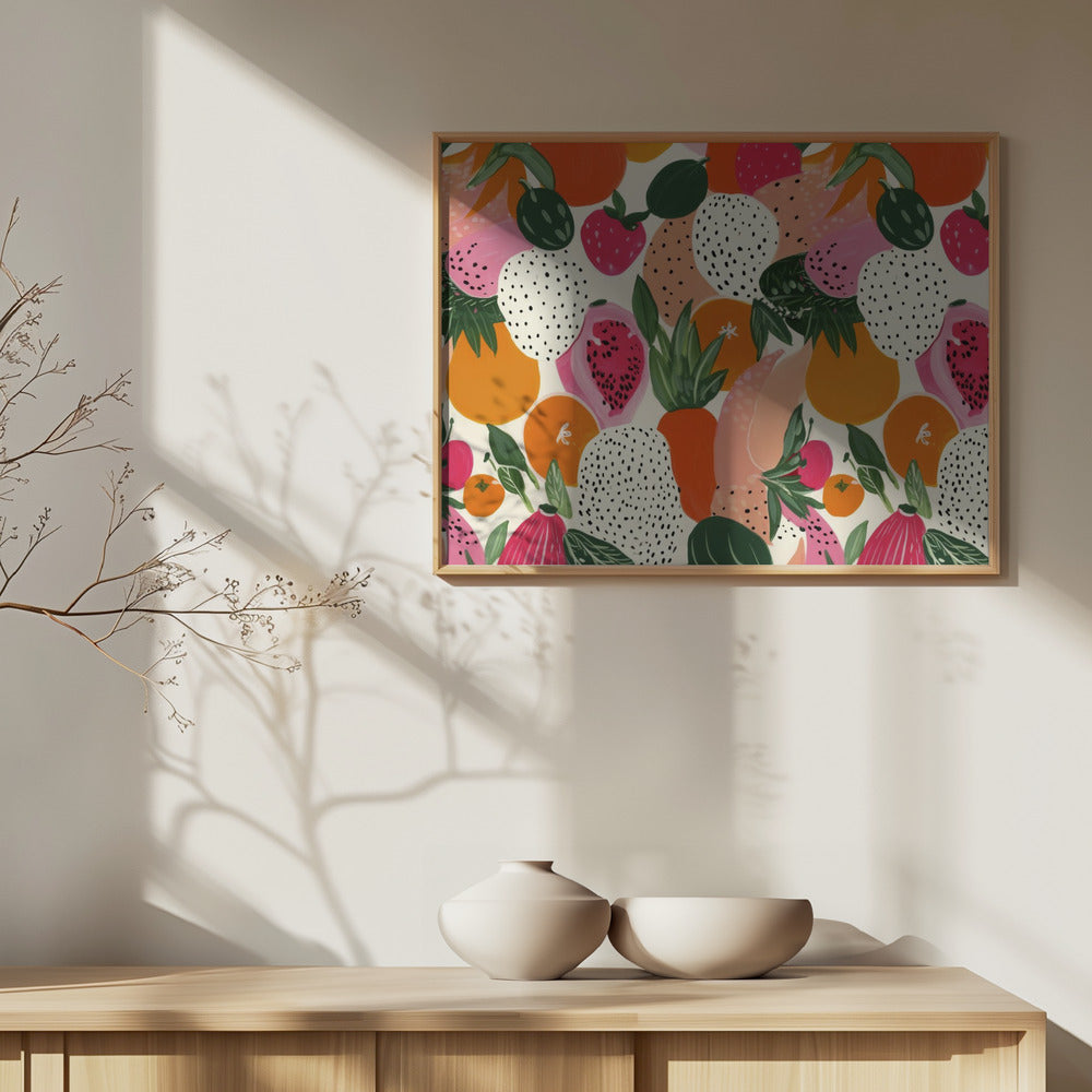 Freshfruitspattern Poster och Canvastavla