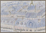 Parisian Rooftop 70x100 Poster och Canvastavla