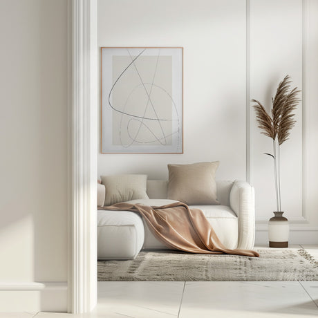 Beige Abstract Poster och Canvastavla