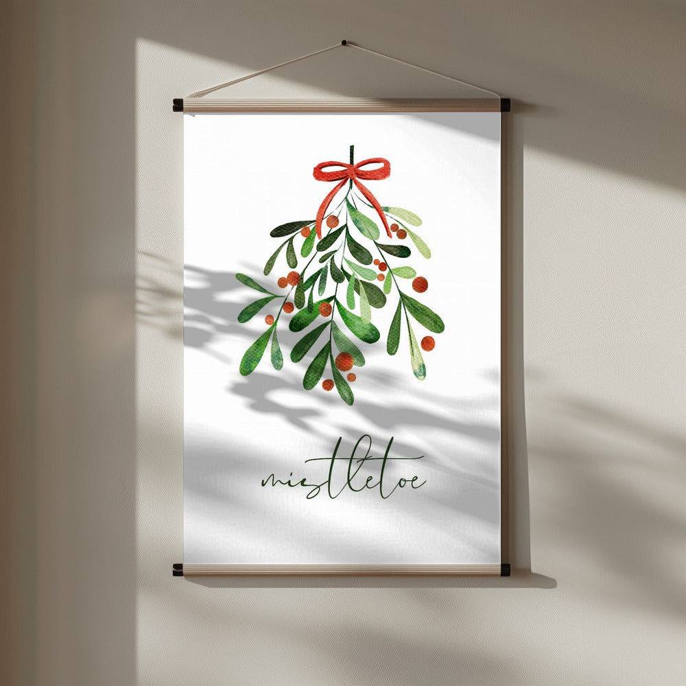 Christmas Mistletoe Poster och Canvastavla