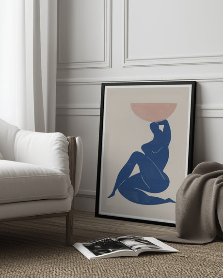 Vase and Woman Poster och Canvastavla