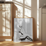 Champagne Hands Black and White Poster och Canvastavla