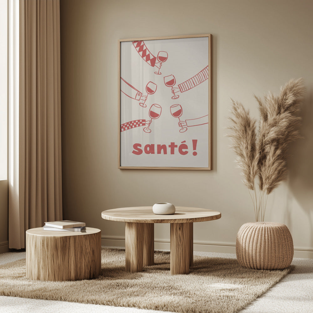 Santé! Wine Party with Friends Poster och Canvastavla