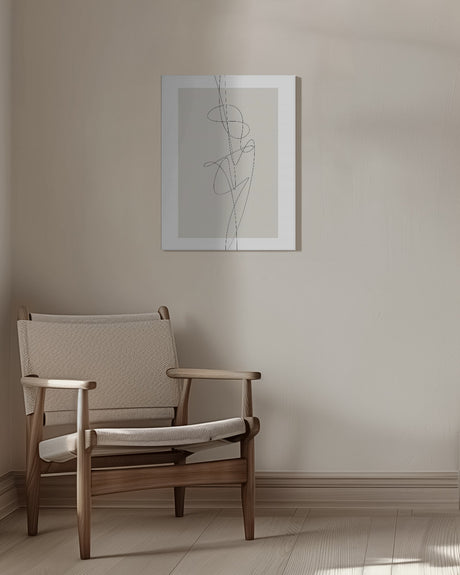 Beige Abstract Poster och Canvastavla