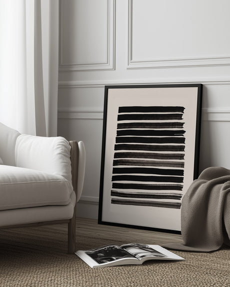 Stripes_Beige Poster och Canvastavla