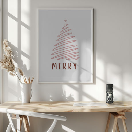 Christmas Tree Merry Poster och Canvastavla