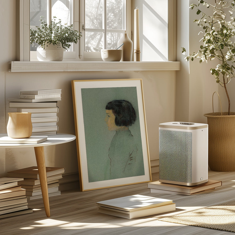 Young Woman In Profile Poster och Canvastavla