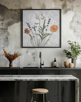frozen garden flowers Poster och Canvastavla