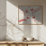 Santé! Wine Party with Friends Poster och Canvastavla