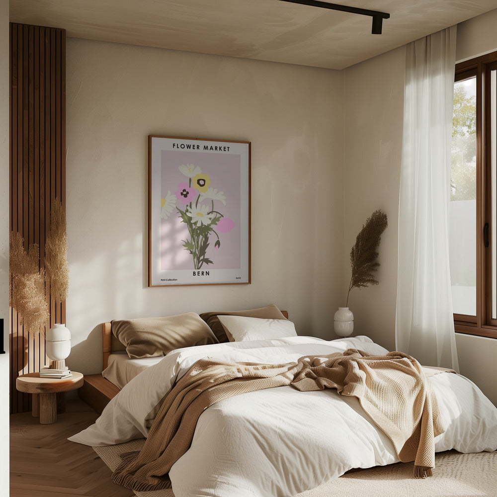Flower Market Bern Poster och Canvastavla