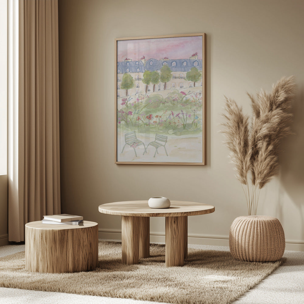 Parisian Garden 70x100 Poster och Canvastavla
