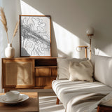 Flower Bouquet Grey Poster och Canvastavla