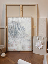 Abstract shell painting natural structure mural Poster och Canvastavla