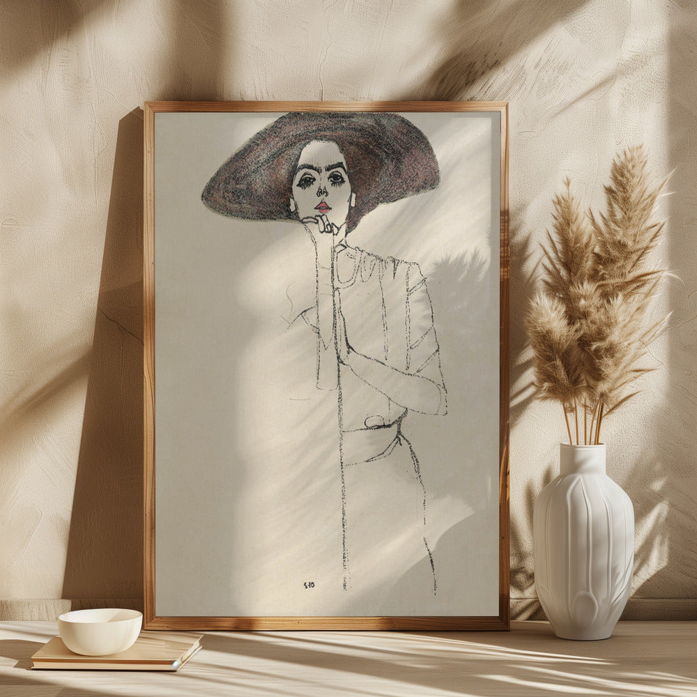 Portrait of a Woman 1910 Poster och Canvastavla