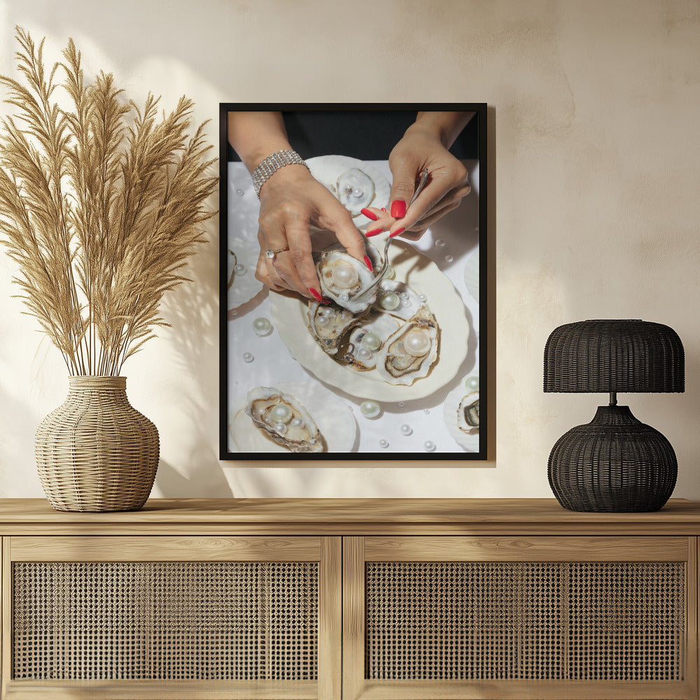 Oyster & Pearls No 01 Poster och Canvastavla